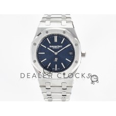 Custom Modded Royal Oak 39mm 15202 SS PPM Blue Textured Dial on SS Bracelet AP2121