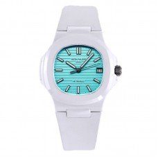 AET Nautilus 5711 Roselend Blue Dial White Ceramic
