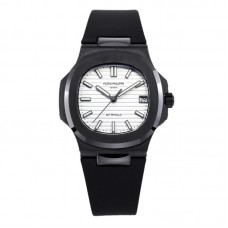 AET Nautilus 5711 White Dial Black Ceramic