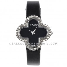 Alhambra Watch 30.2mm Black Dial in Steel on Black Strap