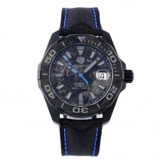 Aquaracer Calibre 5 Carbon Dial with Blue Tachymeter Aquaracer Calibre 5 Carbon Dial with Blue Tachymeter