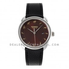 Arceau 32mm Brown Dial in Steel on Black Epsom Leather Strap Arceau 32mm Brown Dial in Steel on Black Epsom Leather Strap
