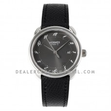 Arceau 32mm Grey Dial in Steel on Black Epsom Leather Strap Arceau 32mm Grey Dial in Steel on Black Epsom Leather Strap
