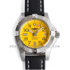 Avenger II Seawolf Yellow Dial in Steel on Nylon Strap Ref: A17331101I1S2