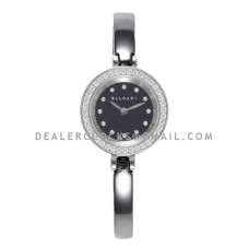 B.Zero Black Dial with Diamond Bezel in Steel on Black Ceramic Bracelet B.Zero Black Dial with Diamond Bezel in Steel on Black Ceramic Bracelet