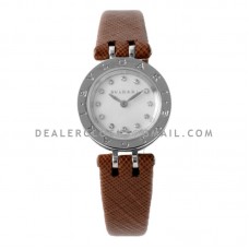 B.Zero MOP Dial in Steel on Brown Leather Strap B.Zero MOP Dial in Steel on Brown Leather Strap