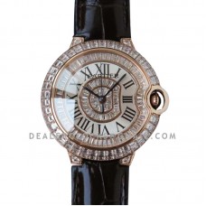 Ballon Bleu de Cartier 42mm White Dial with Diamonds in Rose Gold Ballon Bleu de Cartier 42mm White Dial with Diamonds in Rose Gold