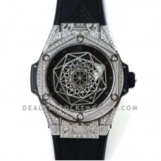 Big Bang Unico Sang Bleu Steel Pave Black Big Bang Unico Sang Bleu Steel Pave Black