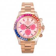 Blaken Daytona Pink Dial with Rainbow Diamond Bezel in Rose Gold Blaken Daytona Pink Dial with Rainbow Diamond Bezel in Rose Gold