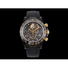 Blaken Daytona Skeleton Dial in PVD on Black Rubber Strap