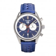 Carrera Chronograph 43 Blue Dial on Leather Strap Carrera Chronograph 43 Blue Dial on Leather Strap