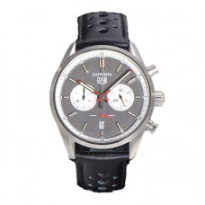 Carrera Chronograph 43 Grey Dial on Leather Strap Carrera Chronograph 43 Grey Dial on Leather Strap