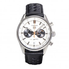 Carrera Chronograph 43 White Dial on Leather Strap Carrera Chronograph 43 White Dial on Leather Strap