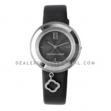 Charms Watch 32m Black Dial in Steel on Black Strap