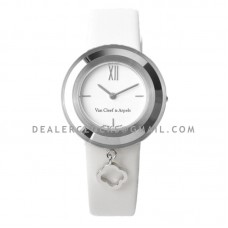 Charms Watch 32m White Dial in Steel on White Strap