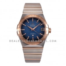 Constellation Co-Axial Chronometer 38mm Blue Texture Dial in Steel and Red Gold