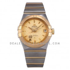 Constellation Co-Axial Chronometer 38mm Yellow Texture Dial in Steel and Yellow Gold Constellation Co-Axial Chronometer 38mm Yellow Texture Dial in Steel and Yellow Gold