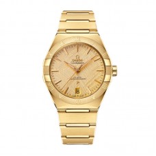 Constellation Co-Axial Master Chronometer 41mm Champagne Meteorite Dial in Yellow Gold on Bracelet