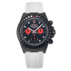 DIW Daytona Rainbow Black Carbon with White Rubber Strap DIW Daytona Rainbow Black Carbon with White Rubber Strap