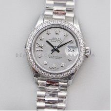 Datejust 28 279384RBR Silver Dial Diamond Markers in Steel Datejust 28 279384RBR Silver Dial Diamond Markers in Steel