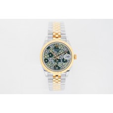 Datejust 31 278273 Olive Green Floral Motiff Dial in Yellow Gold/Steel Datejust 31 278273 Olive Green Floral Motiff Dial in Yellow Gold/Steel