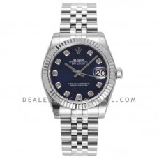 Datejust 31 278274 Blue Dial Diamond Markers in Steel Datejust 31 278274 Blue Dial Diamond Markers in Steel