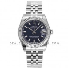 Datejust 31 278274 Blue Dial Stick Markers in Steel Datejust 31 278274 Blue Dial Stick Markers in Steel