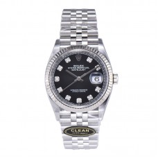 Datejust 36 126234 Bright Black Dial with Diamond Marker in Steel in Jubilee Bracelet Datejust 36 126234 Bright Black Dial with Diamond Marker in Steel in Jubilee Bracelet