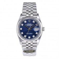 Datejust 36 126234 Bright Blue Dial with Diamond Marker in Steel in Jubilee Bracelet Datejust 36 126234 Bright Blue Dial with Diamond Marker in Steel in Jubilee Bracelet