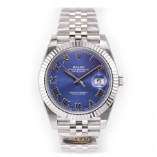Datejust 41 126334 Azzurro Blue Dial Roman Markers on Jubilee Bracelet