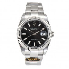 Datejust 41 126334 Bright Black Dial Stick Markers on Oyster Bracelet Datejust 41 126334 Bright Black Dial Stick Markers on Oyster Bracelet