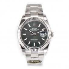 Datejust 41 126334 Mint Green Dial Stick Markers on Oyster Bracelet