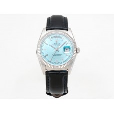 Day-Date 36 Ice Blue Dial in White Gold on Leather Strap Day-Date 36 Ice Blue Dial in White Gold on Leather Strap