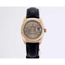 Day-Date 36 Silver Dial in Rose Gold on Leather Strap Day-Date 36 Silver Dial in Rose Gold on Leather Strap