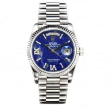 Daydate 36 128236 Lapis Lazuli Diamond Roman Dial in Platinum