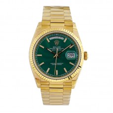 Daydate 36 128238 Green Dial with Sticker in Yellow Gold Daydate 36 128238 Green Dial with Sticker in Yellow Gold