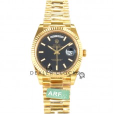 Daydate 40 228238 Bright Black Dial with Stick Marker in Yellow Gold Daydate 40 228238 Bright Black Dial with Stick Marker in Yellow Gold
