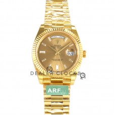 Daydate 40 228238 Champagne Dial with Diamond Marker in Yellow Gold