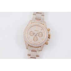 Daytona 116505 Diamond Paved Dial with Stick Marker in Rose Gold