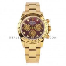 Daytona 116508 Brown MOP Dial in Yellow Gold