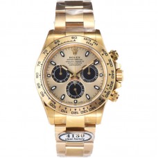 Daytona 116508 Champagne/Black Dial in Yellow Gold