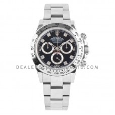 Daytona 116509 Black Dial with Diamond Marker in White Gold Daytona 116509 Black Dial with Diamond Marker in White Gold