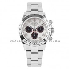 Daytona 116509 Silver/Black Classic Racing Dial in White Gold Daytona 116509 Silver/Black Classic Racing Dial in White Gold