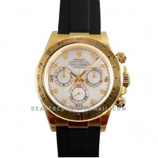 Daytona 116518 White MOP Dial in Yellow Gold Daytona 116518 White MOP Dial in Yellow Gold