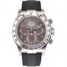 Daytona 116519 Slate Grey Dial in White Gold on Rubber Strap Daytona 116519 Slate Grey Dial in White Gold on Rubber Strap