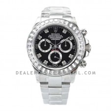 Daytona Black Dial with Diamond Bezel