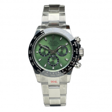 Daytona Green Dial Black Bezel in Steel