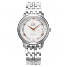 De Ville Co-Axial Chronometer 36.8mm White Dial with Rose Gold Markers in Steel on Bracelet De Ville Co-Axial Chronometer 36.8mm White Dial with Rose Gold Markers in Steel on Bracelet