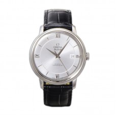 De Ville Co-Axial Chronometer 39.5mm Silver Dial in Steel on Leather Strap De Ville Co-Axial Chronometer 39.5mm Silver Dial in Steel on Leather Strap