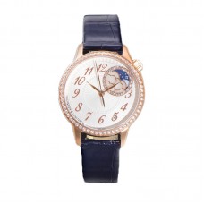 Egerie Moonphase Muse White Dial in Pink Gold